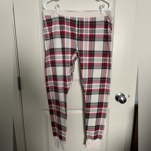 Old Navy Thermal Pajamas Long Johns XL cream red plaid